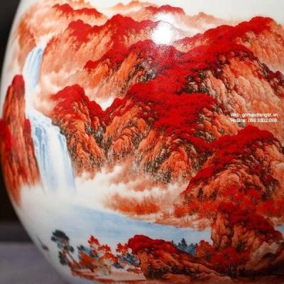 ANG THẢ CÁ THẢ HOA TRỒNG SEN CẢNH HỌA TIẾT SƠN THỦY